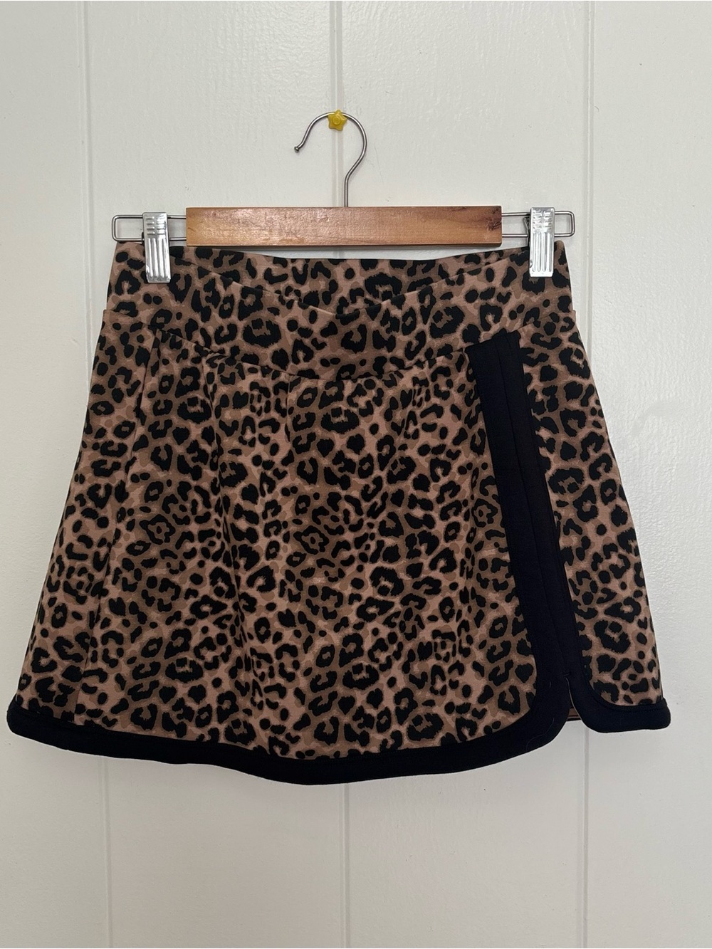 JoyLab Leopard-Print Mini Skirt in Tan and Black